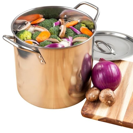 Mcsunley McSunley 6019549 12.25 in. & 20 qt. Stainless Steel Stock Pot; Silver 6019549